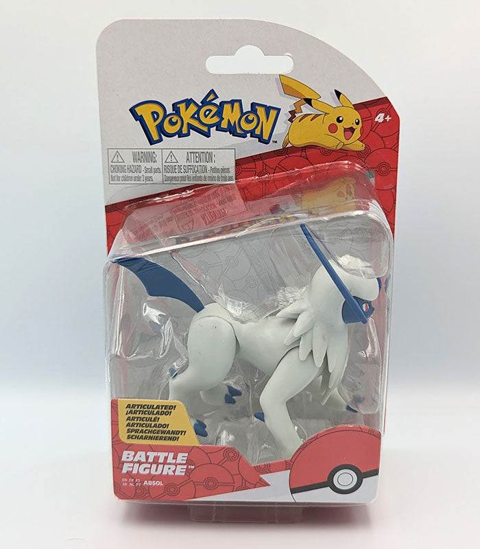 Absol Pokémon Battle Figure in packaging with articulation features.