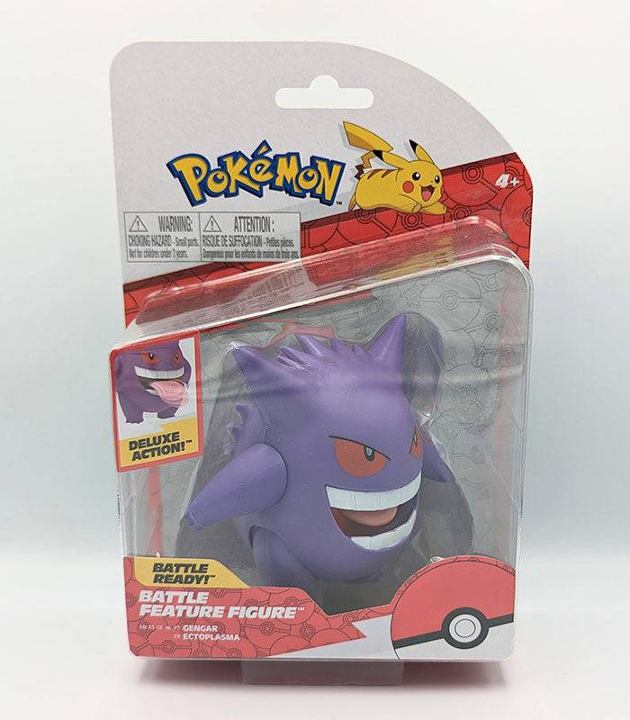Pokemon Battle Figure - Gengar with deluxe tongue action in packaging.