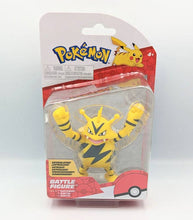 Load image into Gallery viewer, Electabuzz Pokémon Battle Figure in packaging with articulation features.