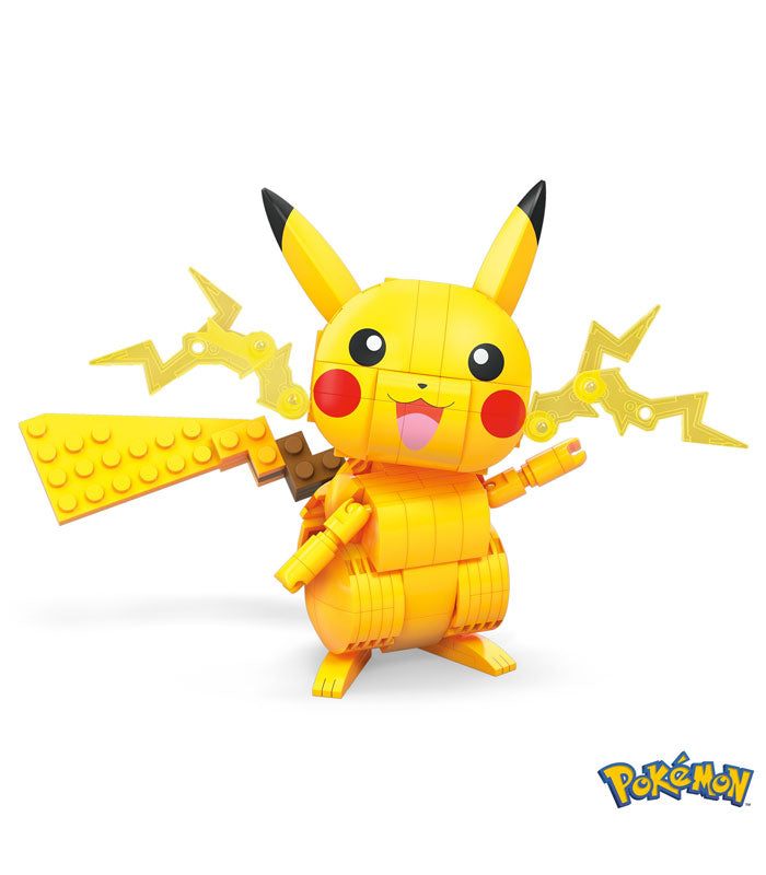 Pokemon Mega Pikachu construction set, fully poseable with 211 pieces.