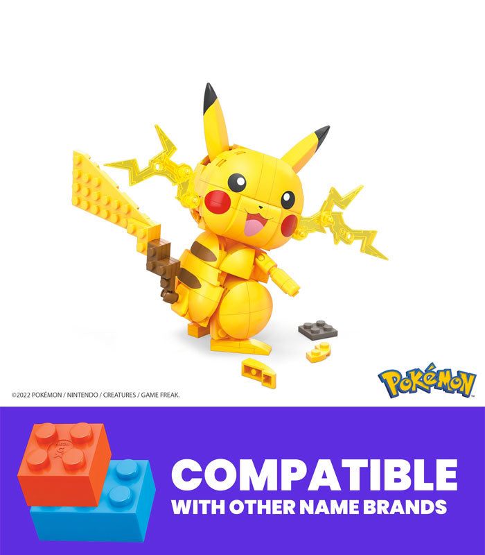 Pokemon Mega Pikachu construction set with over 211 poseable pieces.