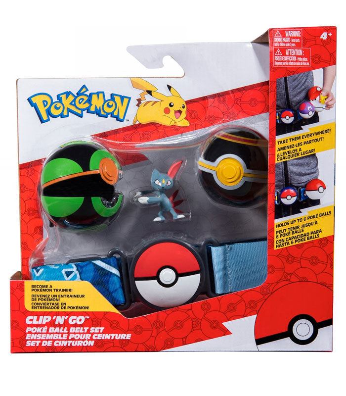 Pokemon Clip 'N' Go - Sneasel Belt Set with Poké Balls and Figure.