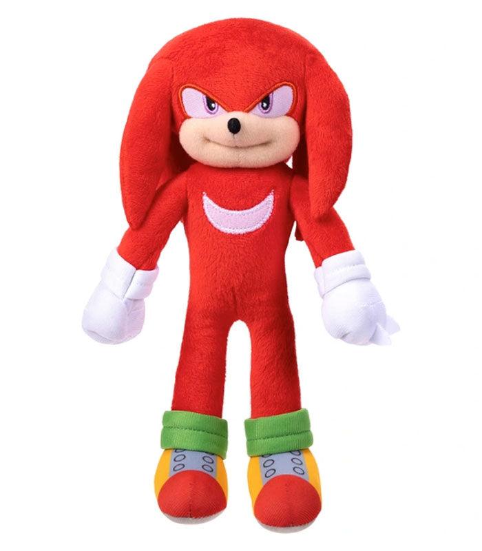 Knuckles 9" plush from Sonic the Hedgehog 2 Movie, red rival character toy.