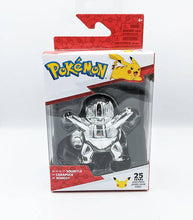 Load image into Gallery viewer, Squirtle Pokémon 25th Anniversary Silver figure and box