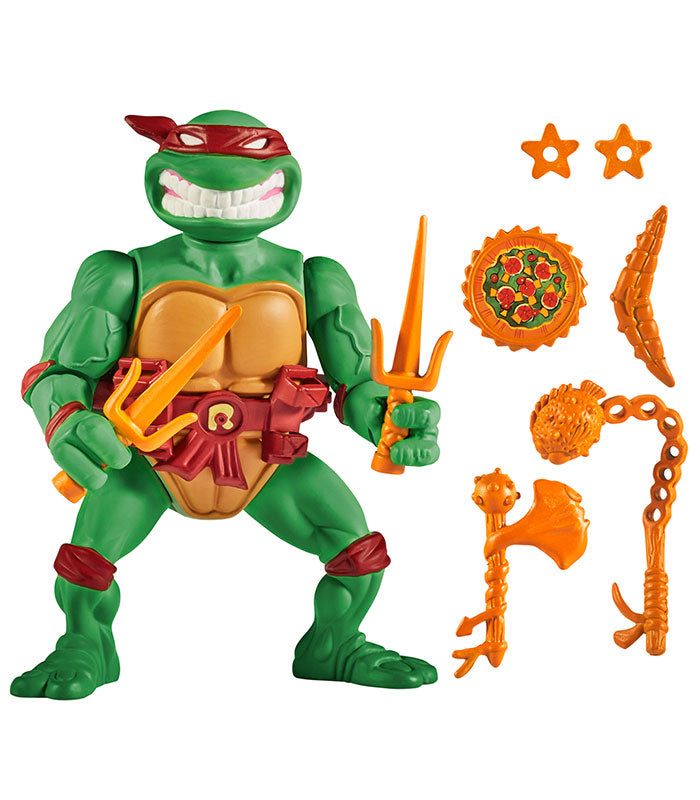 Teenage Mutant Ninja Turtles Classic Raphael action figure with weapons and accessories.