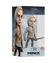 Load image into Gallery viewer, Witcher Ciri Minix collectible figure in packaging, 5 inches tall, featuring hyper-stylized design.