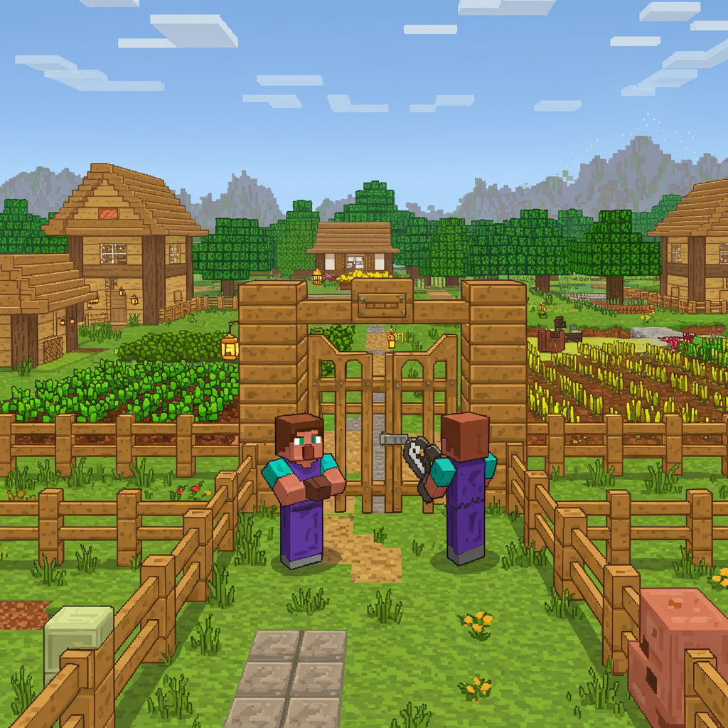 Can Minecraft villagers open gates