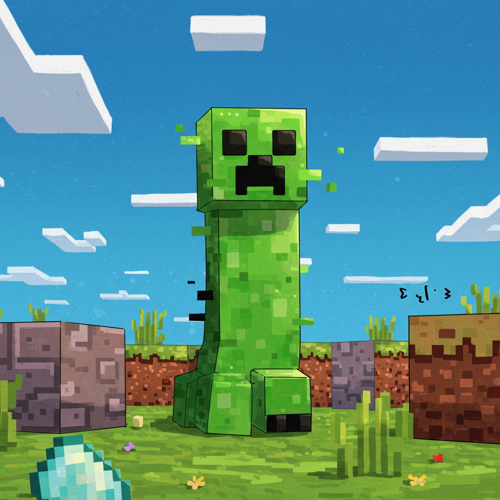 Minecraft creeper, how the Creeper was made