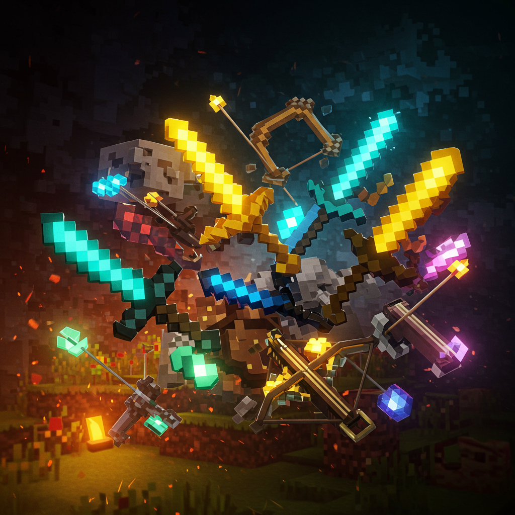 What are the Minecraft weapons