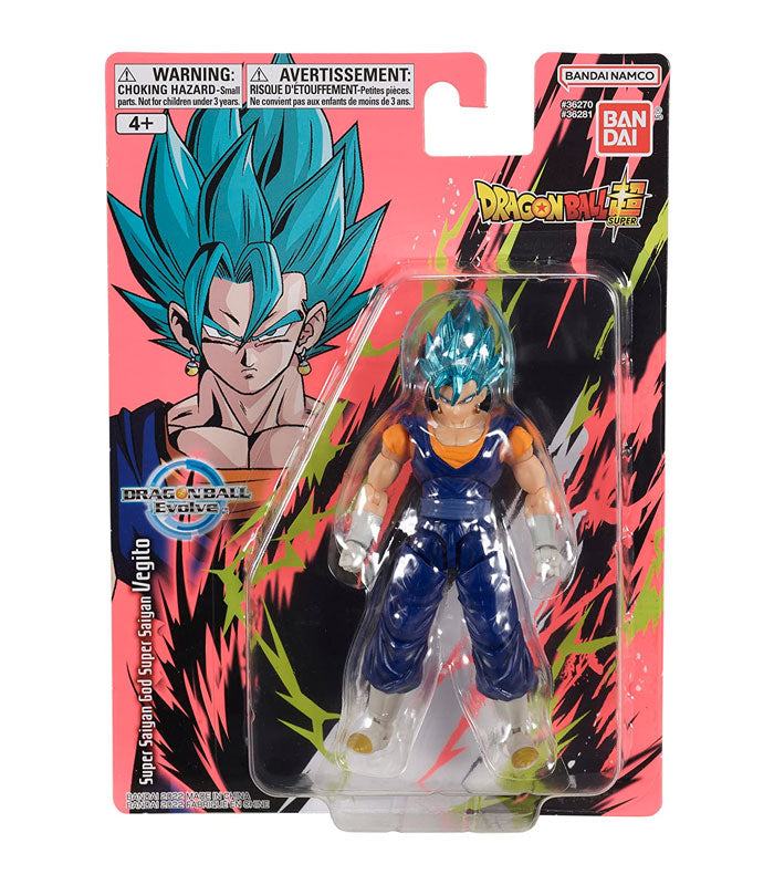 Dragon Ball Super Super Saiyan God Super Saiyan Vegito 12cm action figure in packaging.