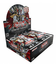 Load image into Gallery viewer, Yu-Gi-Oh Supreme Darkness Booster Box featuring new &quot;Evil HERO&quot; monsters and Synchro Summoning innovations.
