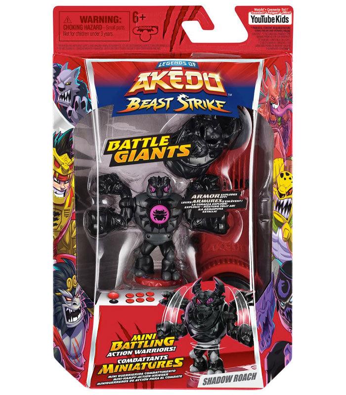 Akedo Beast Strike Battle Giants - Shadow Roach action figure in packaging.