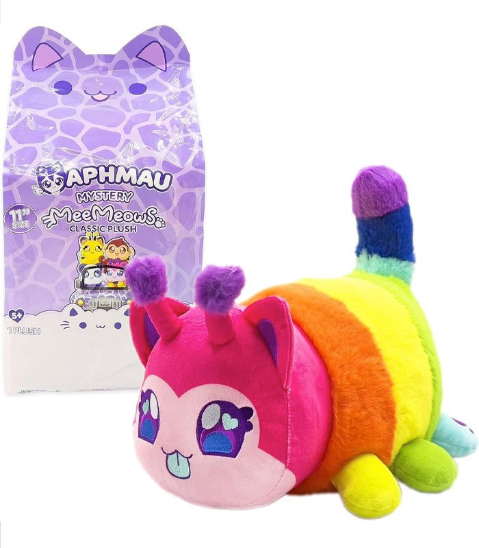 Aphmau MeeMeows Mystery 11 Inch Safari Plush Caterpillar with packaging.