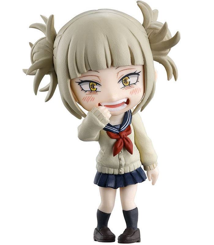 Chibi Masters My Hero Academia Himiko Toga figure in sailor-style school uniform, capturing her playful and sinister expression, perfect for anime collections.