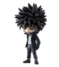 Chibi Masters My Hero Academia Dabi collectible figure with intricate attire and tattoos.
