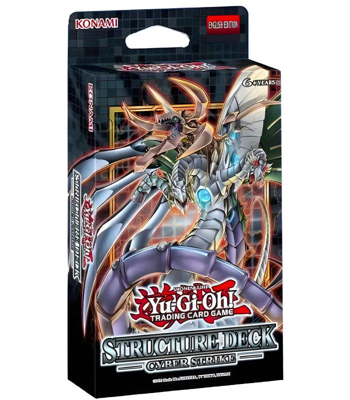 Yu-Gi-Oh! Cyber Strike Structure Deck packaging featuring powerful Cyber Dragon cards.