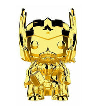 Load image into Gallery viewer, Marvel Studios 10 years Anniversary Thor Gold Chrome POP! Vinyl Figure in classic costume.
