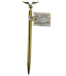 Harry Potter Golden Snitch Pen with golden body and winged accents.