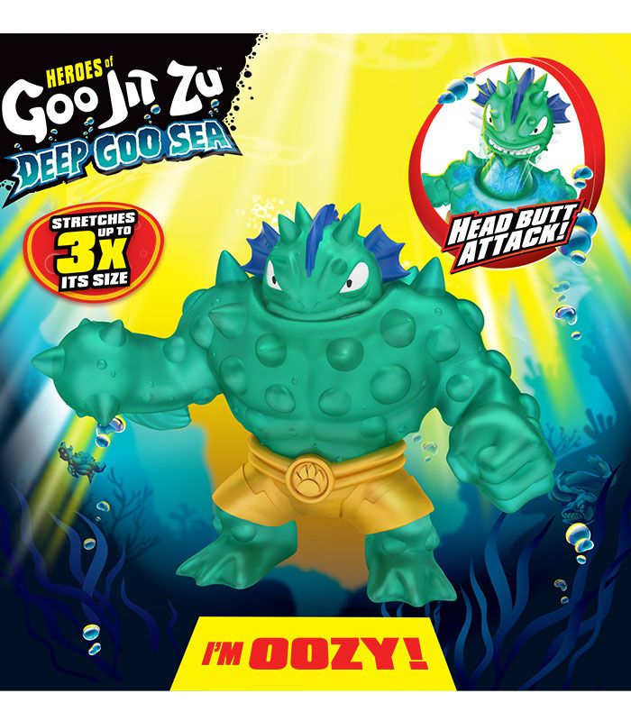 Heroes of Goo Jit Zu Deep Goo Sea - Foogoo toy with stretchable, oozy body and head butt attack feature.