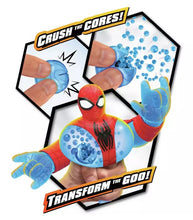 Load image into Gallery viewer, Heroes of Goo Jit Zu Supagoo Spider-Man toy with double core attack feature.
