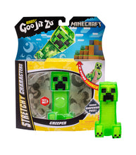 Load image into Gallery viewer, Goo Jit Zu Minecraft Creeper stretchy figure in packaging with gooey filling.
