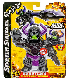 Goo Jit Zu Stretch Strikers - Ultra Rare Black Knight Orbitox action figure packaging.
