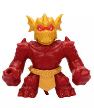 Load image into Gallery viewer, Heroes of Goo Jit Zu Stretch Strikers - Blazagon, fiery red and yellow stretchable action figure.
