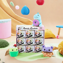 Load image into Gallery viewer, Moriah Elizabeth Mini Mystery Plush Series 2 display with dessert-themed characters including Pickle, in a colorful setting.
