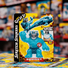 Load image into Gallery viewer, Heroes of Goo Jit Zu Stretch Strikers - Pantaro action figure in packaging, showcasing stretchy and gooey features.
