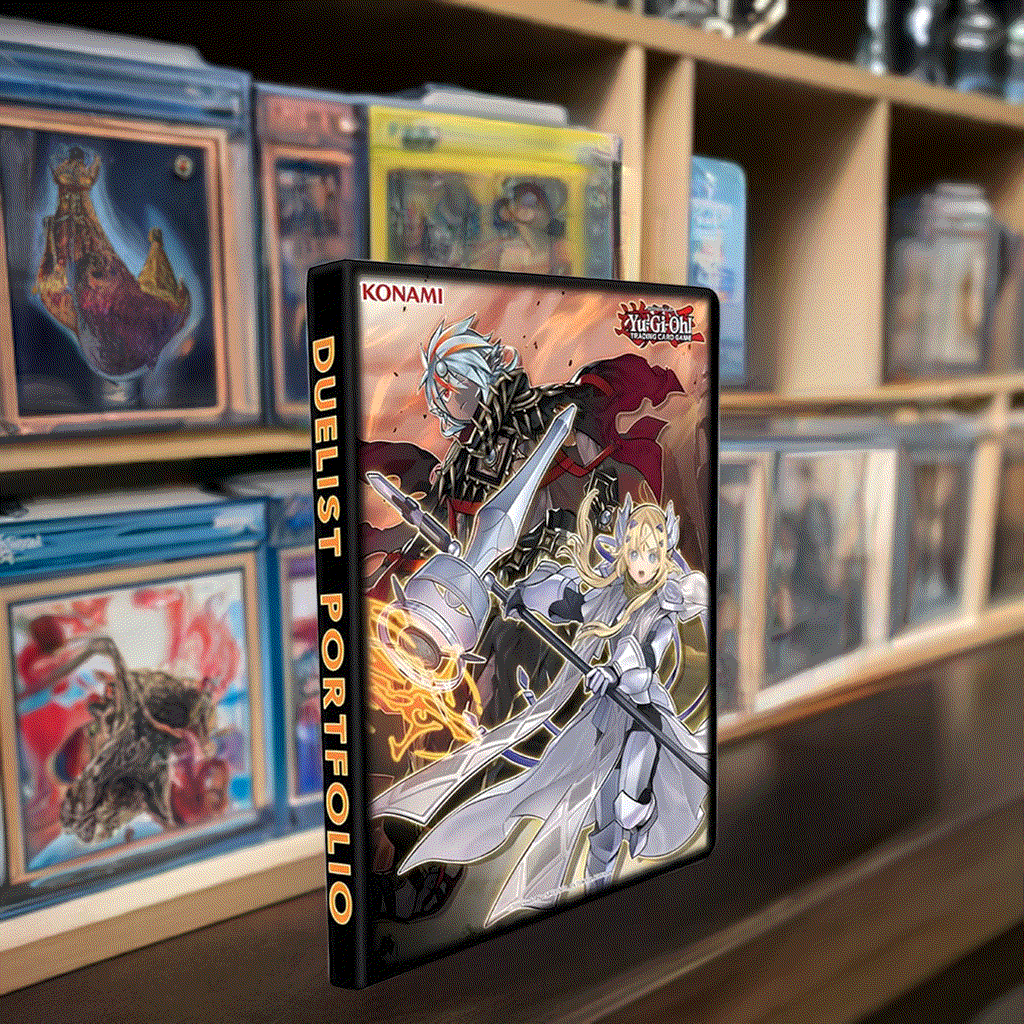 Yu-Gi-Oh! Albaz Ecclesia Tri-Brigade 9-Pocket Duelist Portfolio showcasing card artwork.