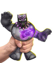 Load image into Gallery viewer, Goo Jit Zu Goo Shifters Marvel Vibranium Energy Blast Black Panther toy being squeezed.
