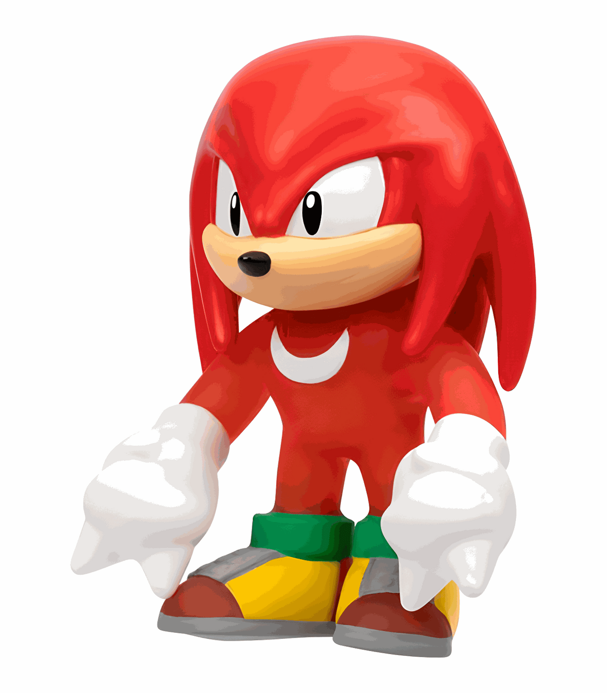 Goo Jit Zu Sonic Glow Surge - Knuckles figure glowing in the dark with stretchy abilities.