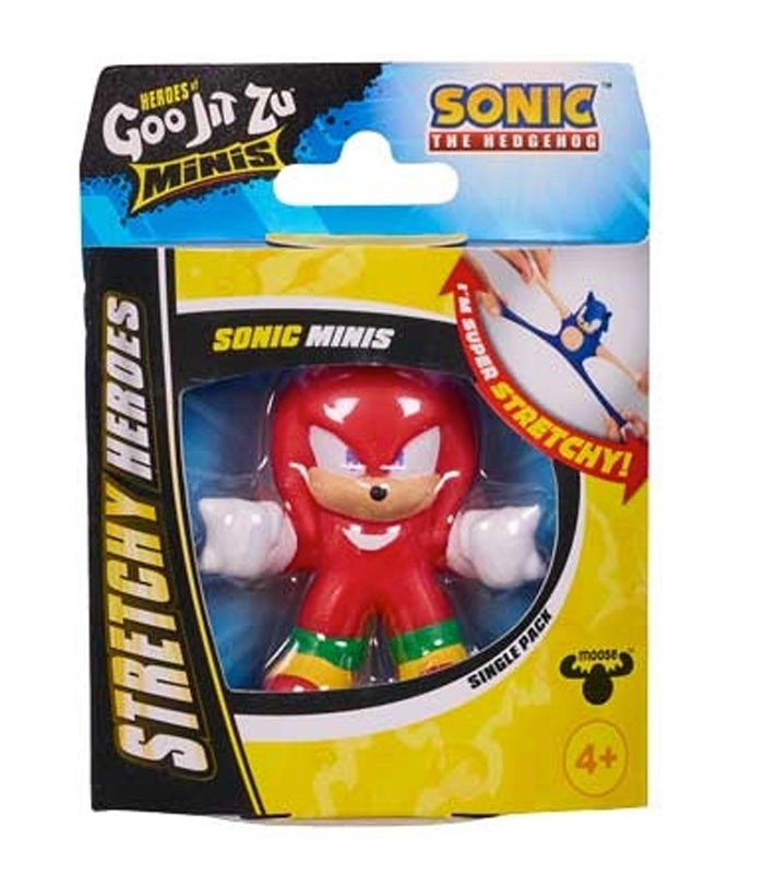 Heroes of Goo Jit Zu Minis Sonic The Hedgehog Knuckles stretchable action figure in packaging