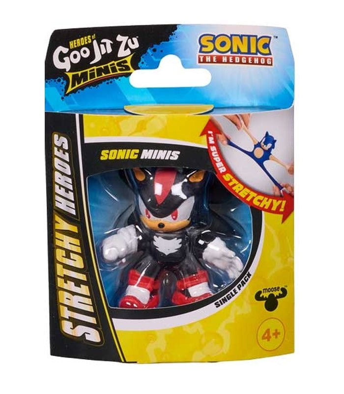 Heroes of Goo Jit Zu Minis Sonic The Hedgehog Shadow stretchable action figure in black and red packaging