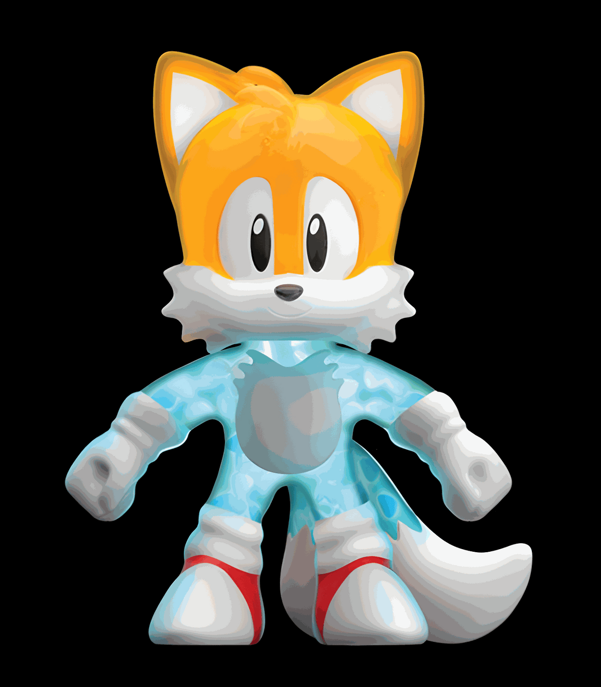 Goo Jit Zu Sonic Glow Surge - Tails toy figure with glow-in-the-dark feature.