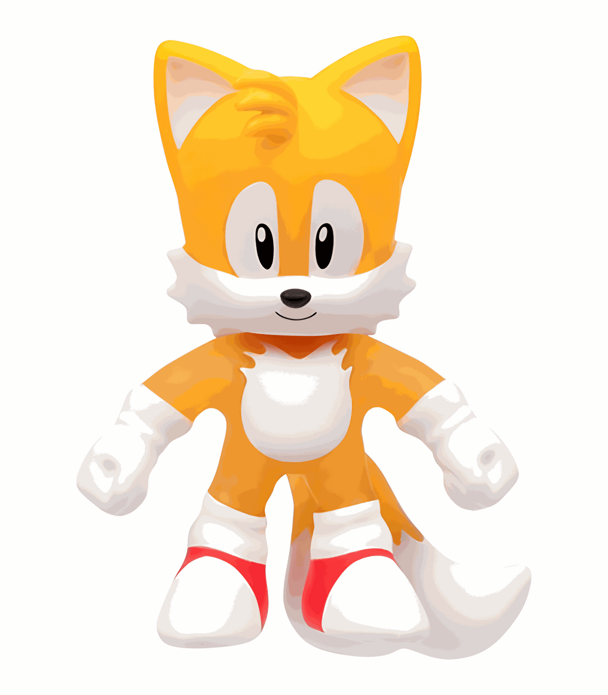 Goo Jit Zu Sonic Glow Surge - Tails figure, glow-in-the-dark, stretchable, durable toy.