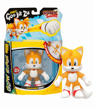 Load image into Gallery viewer, Goo Jit Zu Sonic Glow Surge - Tails action figure, glow-in-the-dark, stretchy, durable toy packaging.
