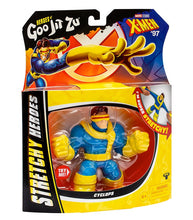 Load image into Gallery viewer, Heroes of Goo Jit Zu X-Men 97 Cyclops action figure in package, stretchy and gooey toy.
