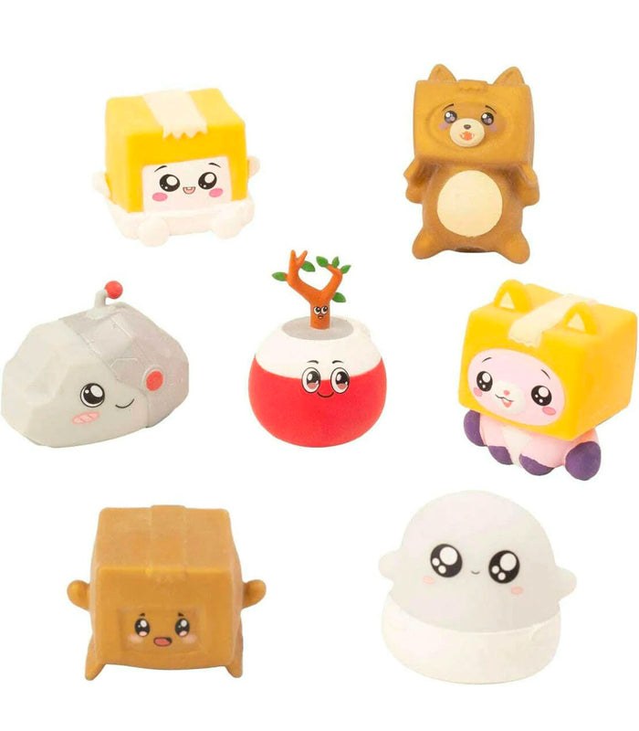 LankyBox Mystery Squishy Series 3 collectible characters, featuring soft, colorful squishies.