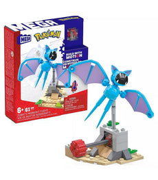 MEGA Pokémon Zubat's Midnight Flight Construction Set with motion brick and desert environment.