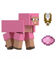 Load image into Gallery viewer, Minecraft 3.25-inch Action Figure - Dyed Sheep with vibrant pink color and pixelated design.
