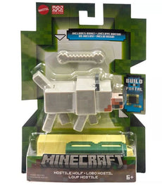 Minecraft 3.25-inch Hostile Wolf action figure with articulated joints for dynamic play and display.