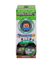 Load image into Gallery viewer, Mash&#39;ems Minecraft Series 1 collectible figures in packaging with mystery capsules and Minecraft character illustrations.
