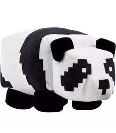 Minecraft Panda Plush 8 Inch toy with pixelated black-and-white design.