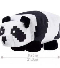 Load image into Gallery viewer, 8-inch Minecraft Panda Plush with pixelated design and soft materials.

