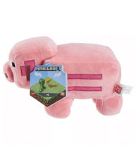 Load image into Gallery viewer, Minecraft 8&quot; Pig Plush toy featuring detailed design and soft material.
