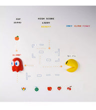 Load image into Gallery viewer, Pac-man Comic Ons Wall Heroes with decals featuring Pac-man and Ghosts in a retro arcade design.
