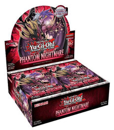 Yu-Gi-Oh! Phantom Nightmare Booster Box featuring Yubel character artwork.