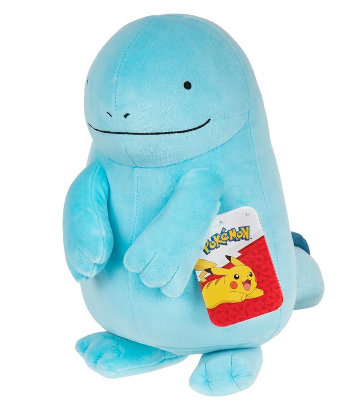 Pokemon 12" Plush Quagsire with blue soft fabric and cheerful expression.