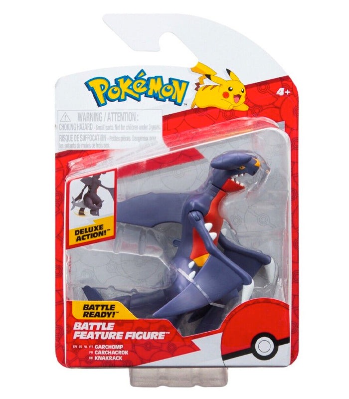 Pokemon Battle Figures - Garchomp in dynamic pose, showcasing detailed design and premium construction.